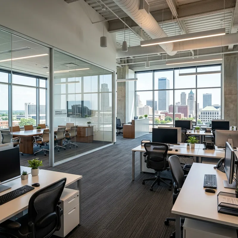 Professionally cleaned office space in Tulsa by YeskGreen